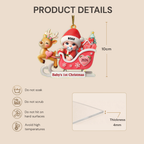 Personalised Baby Acrylic Christmas Ornament - Baby's First Christmas