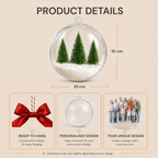 Personalised Family Photo Clear Christmas Bauble