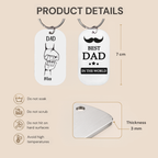 Personalised Best Dad Acrylic Keyring - Fist-Bump Design
