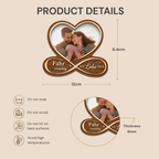 Personalised Heart-Shaped Car Sun Visor Clip with Photo - Drive Safe