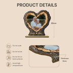 Personalised Couple Layered Wooden Plaque - Heart Design