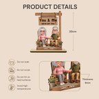 Personalised Couple Layered Wooden Plaque - Couple Sitting On Rocking Chair