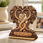 Personalised Anniversary Wooden Plaque for Couples - Heart Tree Design