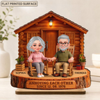 Personalised Anniversary Wooden Plaque - Couple with House Design