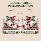 Personalised Couple Acrylic Christmas Ornament - Gnome Couple Design