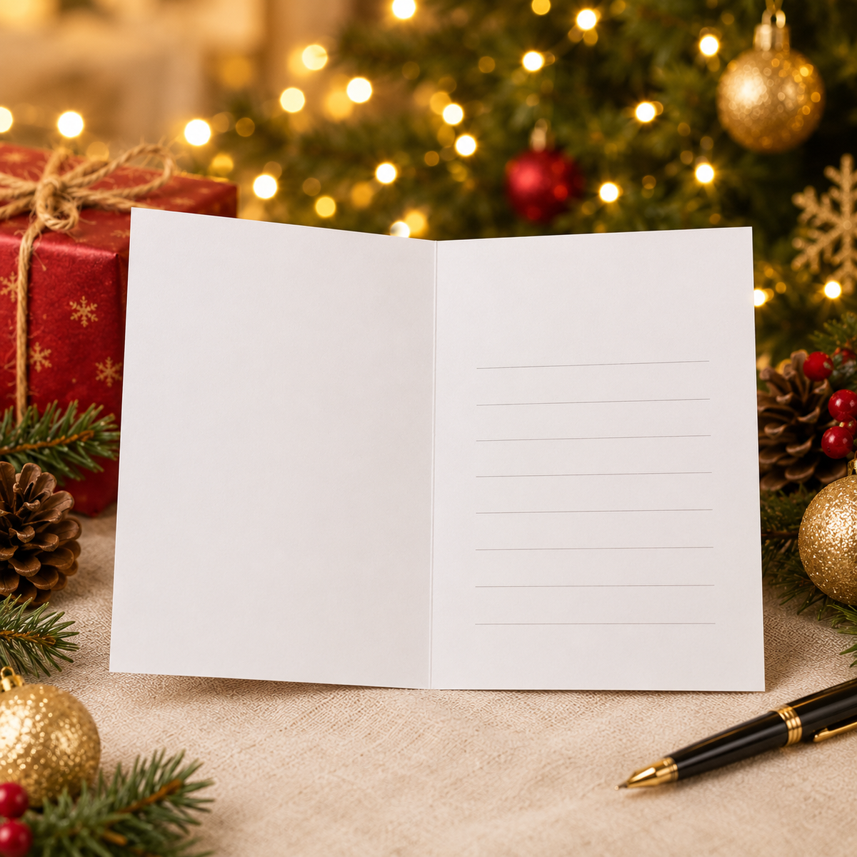 Christmas Card with 3D Christmas Tree – 13 × 9.5 cm (folded)