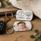 Personalised "The Moment you Became my..." Keyring with Photo - Clock Design