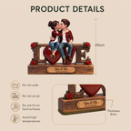 Personalised Anniversary Layered Wooden Plaque for Couples -Love Design