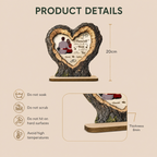 Personalised Couple Layered Wooden Plaque - Heart and Hugging Couple Design